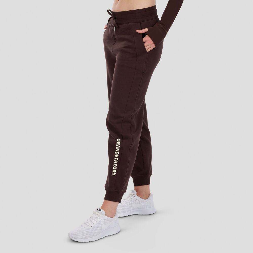 Lululemon x Orangetheory Scuba High Rise Jogger Espresso Brown Sz 8